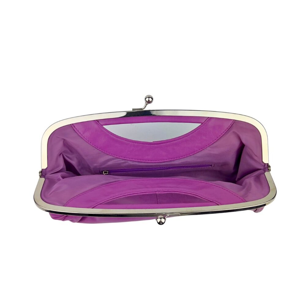 Purple Leather Clutch - Picture 3 of 3